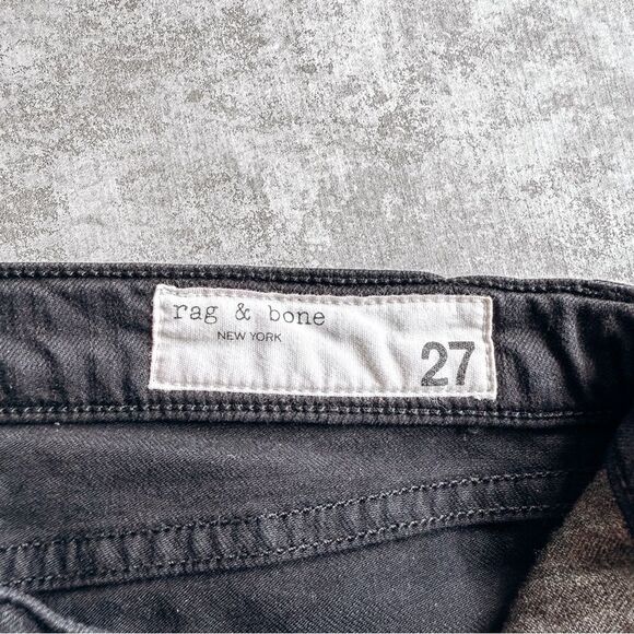 Rag & Bone High Rise Skinny Black Jean Size 27 - Picture 6 of 8